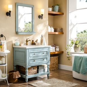 Meuble-lavabo mural moderne et personnalisé pour hôtel chinois, en acier inoxydable, avec miroir intelligent intégré – Offre spéciale - Product Image 1