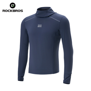 <span class=keywords><strong>ROCKBROS</strong></span>男士透气防紫外线50 + 长袖套头衫连帽骑行运动衫排汗防风公路自行车通勤装 - Product Image 2