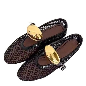 <span class=keywords><strong>Zapatos</strong></span> Planos Casuales <span class=keywords><strong>de</strong></span> Moda para <span class=keywords><strong>Mujer</strong></span>, con Malla Calada, Hebilla <span class=keywords><strong>de</strong></span> Cuero y Diseño Slip-On, Ideales para Verano - Product Image 2