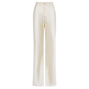 <span class=keywords><strong>Pantaloni</strong></span> da donna di alta qualità in tinta unita in tessuto lucido <span class=keywords><strong>moda</strong></span> vita elastica con <span class=keywords><strong>pantaloni</strong></span> dritti <span class=keywords><strong>bianchi</strong></span> traspiranti - Product Image 3