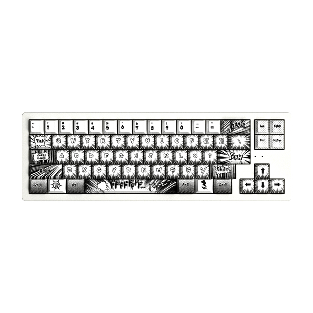 MMD FIT-68 Mechanical Gaming Keyboard Wireless Tri-mode Gasket Structure Hot-swap RGB Backlight Gaming Keyboard 65% Layout