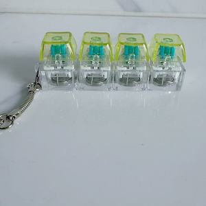 Porte-clés clavier mécanique transparent et coloré 1/2/3/4 touches, avec interrupteur à bouton-poussoir et lumière LED, jouet anti-stress - Product Image 5