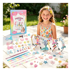 Kit de Regalo DIY para Diademas: Alas de Sirena, Corona, Cinta, Flores de Malla y Brillo para Fiestas de Cumpleaños - Paquete de Suministros para Niñas - Product Image 2