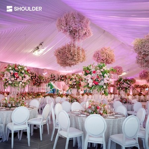 Elegante Tenda Bianca per Matrimoni Impermeabile in PVC con Telaio in Alluminio, Spaziosa Tenda per Feste con Illuminazione, Capacità 200 Ospiti, Montaggio Rapido - Product Image 5