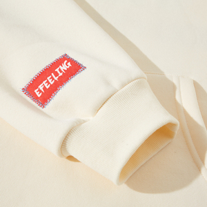 Set di <span class=keywords><strong>pantaloni</strong></span> della <span class=keywords><strong>tuta</strong></span> e felpa con cappuccio <span class=keywords><strong>Beige</strong></span> per uomo elegante completo di felpe con cappuccio - Product Image 4