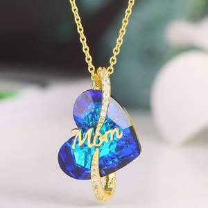 เกรดยอดเยี่ยมวันแม่รัก<span class=keywords><strong>หัวใจ</strong></span> SW คริสตัลพร้อม<span class=keywords><strong>สร้อย</strong></span>คอชุบทอง18K สำหรับผู้หญิง - Product Image 2