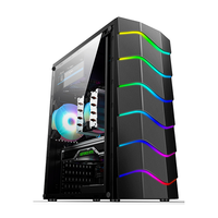 Boîtier d'ordinateur OEM Mini 0,5 mm SPCC avec revêtement noir, ATX/M-ATX/ITX, USB1.0*2+HD AUDIO USB3.0*1, 330*200*445 mm, ventilateur, châssis en plastique