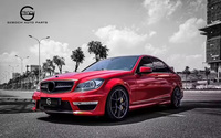 Pare-chocs de voiture pour Mercedes Benz W204 Classe C, kit carrosserie C63 AMG, accessoires extérieurs, jupes latérales, pare-chocs avant, pare-chocs arrière