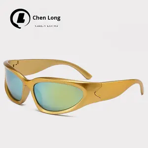 แว่นกันแดดทรงสปอร์ตสไตล์สตีมพังก์สำหรับผู้หญิง รุ่น CL920 แบบเต็มกรอบ เลนส์โพลาไรซ์ป้องกันรังสียูวี 400 วัสดุ PC สำหรับกิจกรรมกลางแจ้ง นำเข้าจากยุโรป - Product Image 4