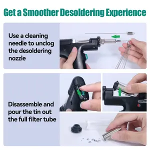 Estación <span class=keywords><strong>de</strong></span> Soldadura Inteligente 4 en 1 YIHUA 948-II: Pistola <span class=keywords><strong>de</strong></span> Aire Caliente, <span class=keywords><strong>Soldador</strong></span>, Succión <span class=keywords><strong>de</strong></span> <span class=keywords><strong>Estaño</strong></span> y Pluma <span class=keywords><strong>de</strong></span> Succión - Product Image 3