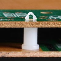 Entretoise isolante en nylon pour carte de circuit imprimé, forme d'avion, à clipser, 1,5-6 mm