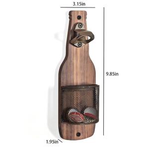 Hot Bán Thân Thiện Với Môi Cổ Điển Bằng Gỗ Treo Tường Mở Chai Kẽm Hợp Kim Tùy Chỉnh Biểu Tượng Kim Loại Mở Cho Bar Nhà Bếp - Product Image 1