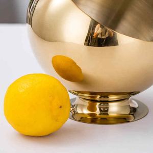 Ciotola in Acciaio Inox Dorato, Vassoio per KTV, Contenitore per Sale, Barattolo per Condimenti, Piattino per Caramelle e Salsa di Soia - Product Image 3