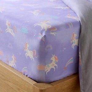 Fabrication OEM sur mesure de draps-housses en lyocell 40s à motif licorne, doux pour la peau, pour enfants, usage domestique et chambre à coucher. - Product Image 2