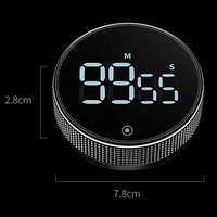 Rotary Digital Kitchen Timer Magnetischer Countdown Countup Timer Großes Display Volumen Einstellbarer Timer Einfach für Senioren Kinder