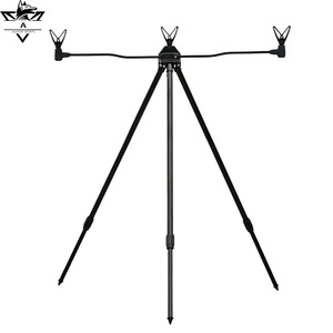 Soporte telescópico para cañas de pescar, <span class=keywords><strong>Mini</strong></span> trípode plegable portátil para caña de pescar, equipo de pesca ajustable para agua salada - Product Image 4