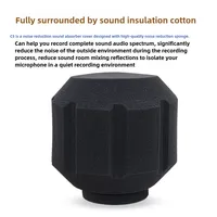 Filtre anti-pop pour microphone, protection acoustique pour studios d'enregistrement, mousse absorbante du son, boule d'isolation vocale