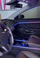 Kit d'éclairage LED dynamique et coloré pour l'intérieur de la voiture, accessoires pour Tesla Model 3 2019-2020, amélioration de l'éclairage ambiant