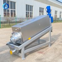 Déshydrateur à vis multi-disques en acier inoxydable, séparateur de boues solide-liquide 5000L/heure, certifié CE ISO9001, garantie 1 an, pour l'élevage de volailles