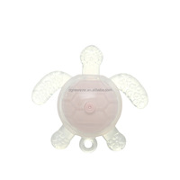 Hochet en forme d'animal tortue en silicone de qualité alimentaire sans BPA, jouet de dentition pour bébé