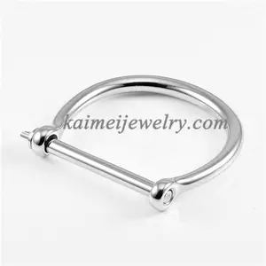 New Arrival Jewelry Accessory Engrave Logo Screw Cuff 316L Stainless Steel Cuff Bracelet