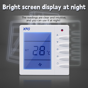 Tuya nhà thông minh điều hòa không khí trung tâm nhiệt cuộn dây Quạt Bảng điều khiển ba vị trí điều chỉnh tốc độ gió - Product Image 2