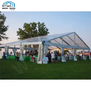 Carpa negra impermeable al aire libre 40 pies X 40 pies fiesta de boda gran familia al aire libre dosel de alta calidad carpa grande de boda