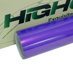 HIGHCOOL Vinilo protector antiarañazos Autocurativo a prueba de UV Cambio de color PVC Car Wrap Boom Cuerpo morado Superficie brillante Car - Product Image 3
