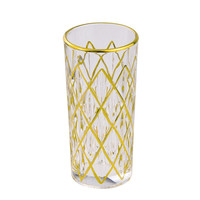 Peint à la main or bordé verre cristal classique diamant forme or bordé boire du vin Champagne whisky Highball verres