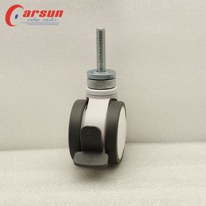 Ruedas Giratorias Carsun OEM con Eje Roscado Personalizado, Ruedas de Acero Médico Duraderas de 63 mm, Capacidad de Carga de 45 kg, Rodamiento de Bolas Simple, Freno de Bloqueo Total - Product Image 3