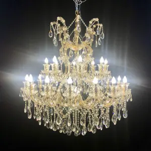 Klasik açık altın Maria Theresa kristal tavan işıkları avizeler otel lobisinde villalar ev aydınlatma dekor