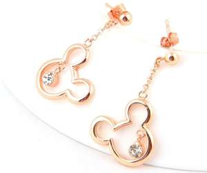 Boucles d'oreilles et collier micro-souris pour filles et femmes, bijoux en gros - Product Image 5