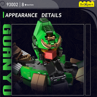 Mould King 93002 Cinco Generales Tigres que Impactan la Lealtad, Bloques de Construcción MOC, Modelo de Juguete FTG-GuanYu, Bloques de Construcción para Niños