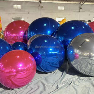 Boule miroir flottante gonflable de grande taille 200 cm 2 m 79 pouces, en PVC coloré, pour la publicité, globe à neige pour bar, événement, fête, décoration, ballon - Product Image 6