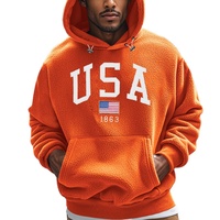 Sweat à capuche classique automne/hiver américain - Sweat à capuche décontracté et tendance à manches longues avec poches