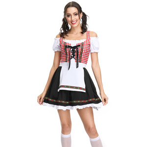 Costume de femme de chambre française <span class=keywords><strong>sexy</strong></span> et épicée, médiéval et Renaissance, pour femme, grande taille, déguisement de fête, festival de la bière - Product Image 4