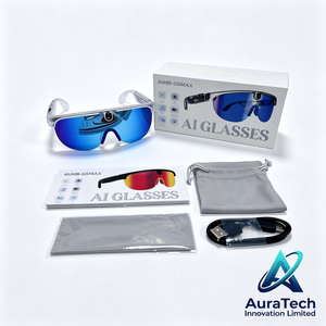 Gafas Inteligentes AuraTech AIMB-G5 Max con IA, Cámara de 8MP, Video Antivibración 1080P, Traducción, Lente Fotocromática UV400, Transferencia de Audio por WiFi - Product Image 4