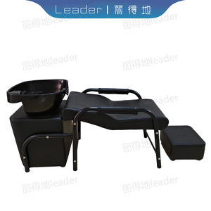 Sillón de Peluquería con Lavabo Integrado, Tapizado en Cuero PVC, Estilo Moderno para Salón de Belleza - Product Image 4
