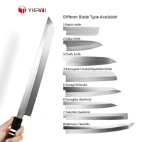Acier à haute teneur en carbone 27cm/30cm japonais Premium Yanagiba Sakimaru Sashimi couteau pour saumon professionnel et filet de poisson Sushi