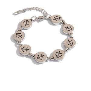 Pulsera de Constelación de Acero Inoxidable Plateada, Joyería Redonda para Mujer, Regalo, Pulseras con Dijes de Moda - Product Image 5