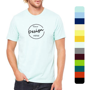 Camisetas informales para hombre, 100% de algodón, ligeras, 180 gramos, delgadas y transpirables, con estampado de transferencia de calor personalizado, estilos de colores holgados - Product Image 1