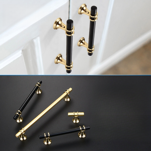 Black and <strong>Gold</strong> Two-Tone Furniture Handle Luxury Electroplated Cabinet Pull for Wardrobe Cupboard Drawer - Product Image 6