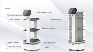 Fábrica Restaurante Hospital KTV Biblioteca Robot <span class=keywords><strong>Camarero</strong></span> Comida Servicio <span class=keywords><strong>de</strong></span> entrega <span class=keywords><strong>de</strong></span> paquetes Robot Asistente Robot - Product Image 5