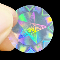 Étiquette autocollante de sécurité holographique 3D thermique transparente, conception personnalisée d'usine professionnelle, hologramme d'authenticité