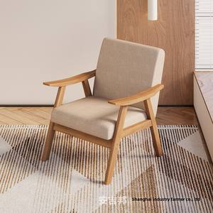 Sofá individual de madera maciza para el hogar, estilo Retro, pequeño apartamento, Internet, cafetería, dormitorio, recepción, balcón perezoso, muebles para el hogar - Product Image 3