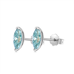 Orecchini Ruizuan in Argento Sterling per Donna, Gioielli Raffinati con Moissanite Verde Taglio Marquise, Stile Vintage alla Moda - Product Image 2