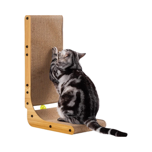 26.8 inci l-bentuk kucing penggores dalam ruangan pohon kucing penggaruk Catnip karton besar bantalan gores mainan bola perlindungan furnitur untuk - Product Image 6