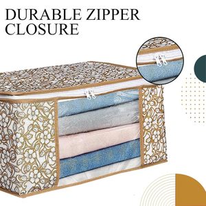 Chiku marron haute qualité Transparent Saree sac de rangement à la main Saree travail Saree couverture pour femmes au prix de gros - Product Image 2