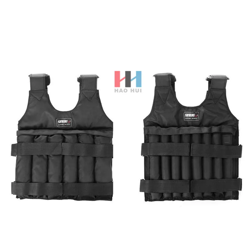 S0002 1-50KG Loading Weight Vest For Boxing Training Workout Fitness Gym Equipment Adjustable Waistcoat Jacket Sand Clothing