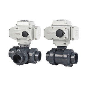 Válvula de Bola Eléctrica de 3 Vías COVNA de Envío Rápido, Válvula de Bola de PVC de 12 V CC, Válvula de Bola Motorizada de Doble Unión - Product Image 3
